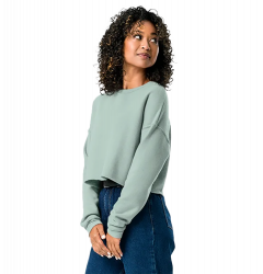 Bella Womens Cropped Crew Fleece